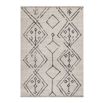 Taznaxt Tribal vloerkleed laagpolig rechthoek 120x170cm beige