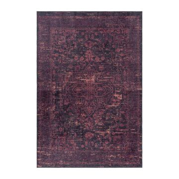 Fiesta Arty antislip vloerkleed platgeweven rechthoek 140x200cm rood