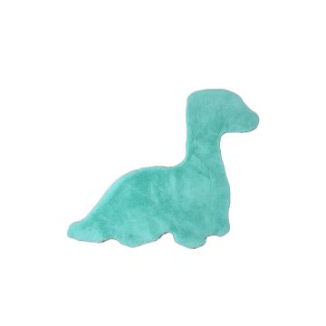 Caty Dino effen kindervloerkleed fluffy hoogpolig 80x100cm mintgroen