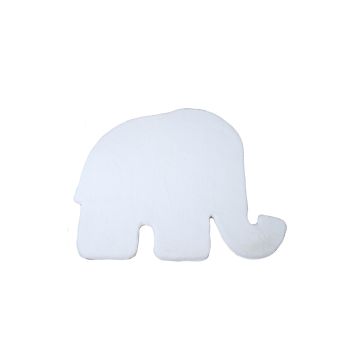 Caty Olifant effen kindervloerkleed fluffy hoogpolig 80x100cm wit