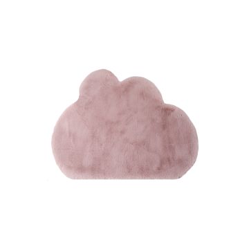 Caty Wolk effen kindervloerkleed fluffy hoogpolig 80x120cm roze