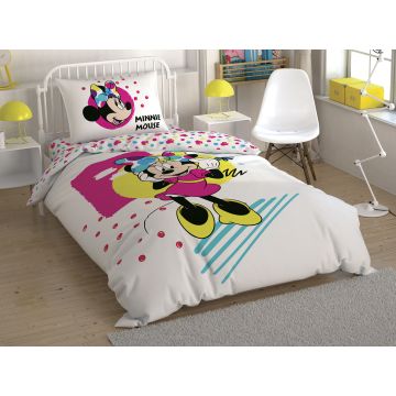 Disney Home - Minnie Mouse Colour Mayhem BRF 1-persoons kinder dekbedovertrekset (gelicentieerd)