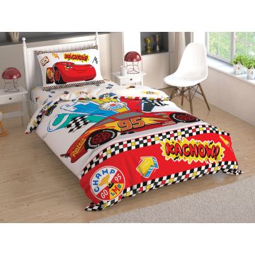 Disney Home - Cars Kachow BRF 1-persoons kinder dekbedovertrekset (gelicentieerd)