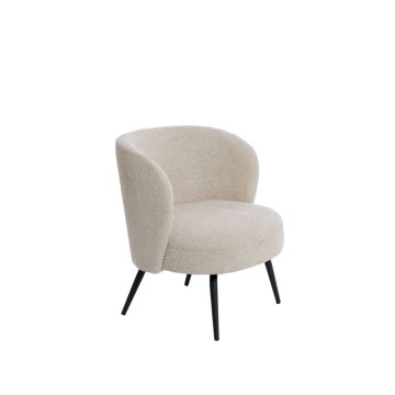 DIEYDA fauteuil 68x67x72cm beige met zwart poten