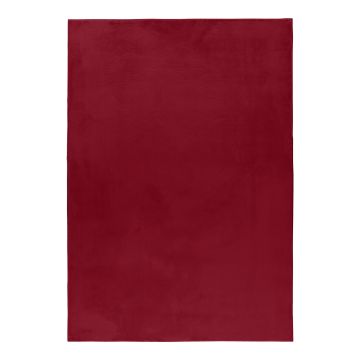 Pouffy vloerkleed fluffy hoogpolig loper 60x110cm rood