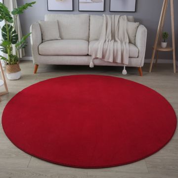 Sky vloerkleed laagpolig rond Ø 200cm rood