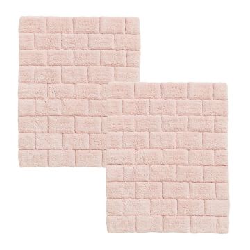 Seahorse Metro badmat 50x60cm parel roze (2 stuks)