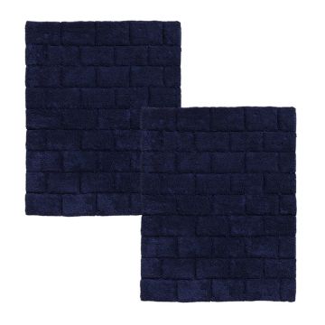 Seahorse Metro badmat 50x60cm indigo (2 stuks)