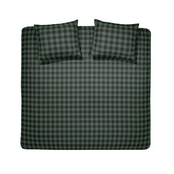 Damai Timber 2-persoons dekbedovertrekset 200x220cm flanel groen