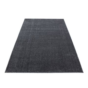 Ata vloerkleed laagpolig rechthoek 140x200cm grijs