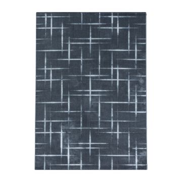 Costa Fisk vloerkleed laagpolig rechthoek 80x150cm grijs
