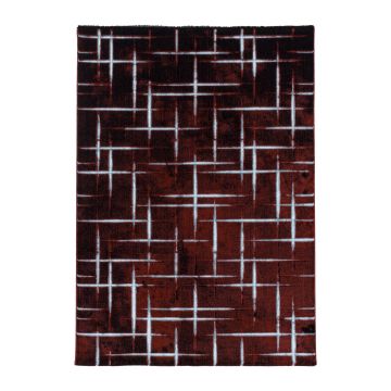 Costa Fisk vloerkleed laagpolig rechthoek 140x200cm rood