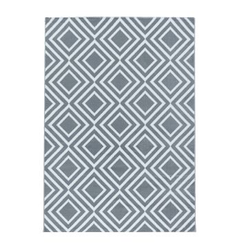 Costa Rhombus vloerkleed laagpolig rechthoek 80x150cm grijs