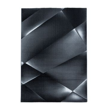 Costa Bary vloerkleed laagpolig rechthoek 240x340cm zwart