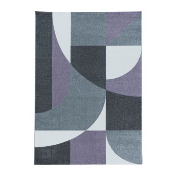 Efor Elips vloerkleed laagpolig rechthoek 160x230cm violet