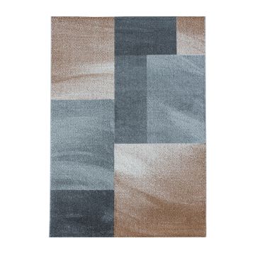 Efor Trapz vloerkleed laagpolig rechthoek 160x230cm koper