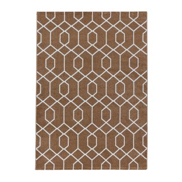 Efor Okta vloerkleed laagpolig rechthoek 240x340cm koper