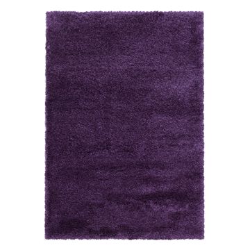 Fluffy Shaggy vloerkleed hoogpolig rechthoek 80x150cm lila