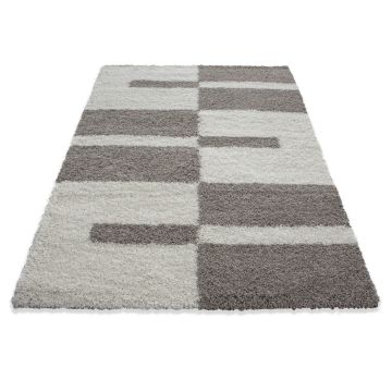 Gala Shaggy vloerkleed hoogpolig rechthoek 140x200cm beige