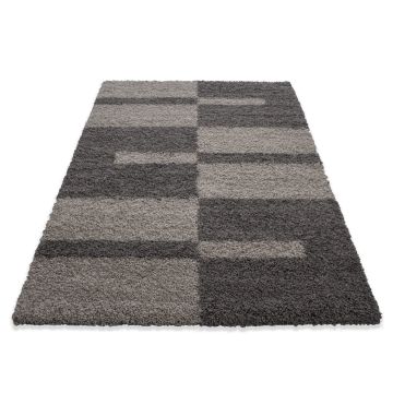Gala Shaggy vloerkleed hoogpolig rechthoek 140x200cm taupe