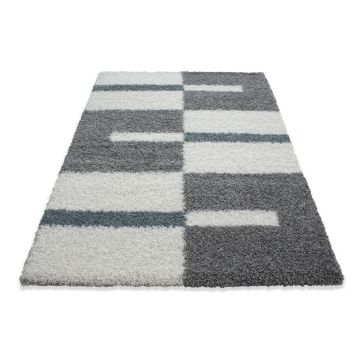 Gala Shaggy vloerkleed hoogpolig rechthoek 140x200cm turquoise