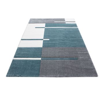 Hawaii Streep vloerkleed laagpolig rechthoek 160x230cm blauw