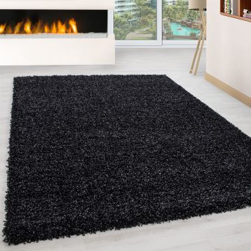 Life Shaggy vloerkleed hoogpolig rechthoek 140x200cm antraciet