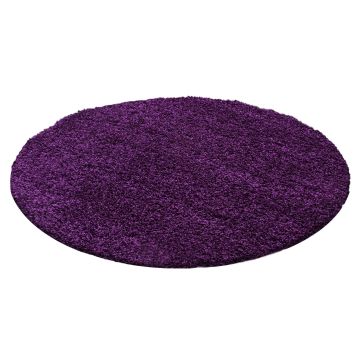 Life Shaggy vloerkleed hoogpolig rond Ø 200cm lila