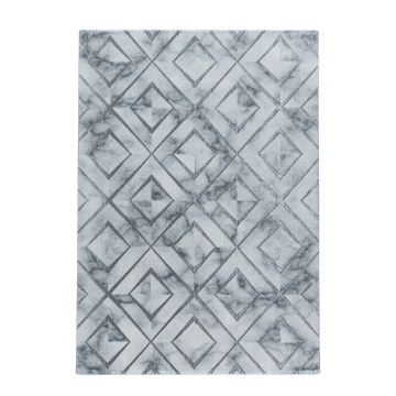 Naxos Rhamnous W vloerkleed laagpolig loper 80x250cm zilverkleur