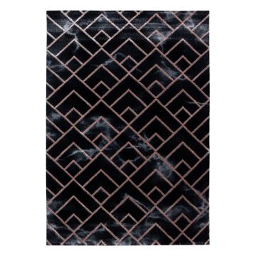 Naxos Parallel B vloerkleed laagpolig rechthoek 140x200cm bronskleur