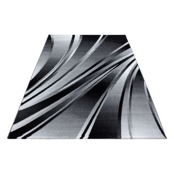 Parma Kristal vloerkleed laagpolig rechthoek 200x290cm zwart