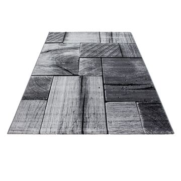 Parma Lami vloerkleed laagpolig rechthoek 200x290cm zwart