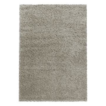 Sydney Shaggy vloerkleed hoogpolig loper 100x200cm natuurkleur