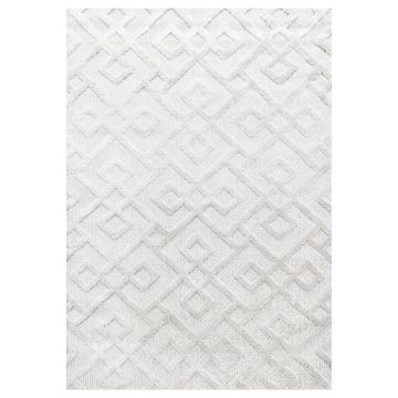 Pisa Square vloerkleed hoogpolig rechthoek 200x290cm crème