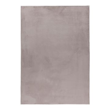 Pouffy vloerkleed fluffy hoogpolig rechthoek 120x170cm beige