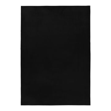 Pouffy vloerkleed fluffy hoogpolig rechthoek 120x170cm zwart