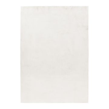 Pouffy vloerkleed fluffy hoogpolig rechthoek 120x170cm crème