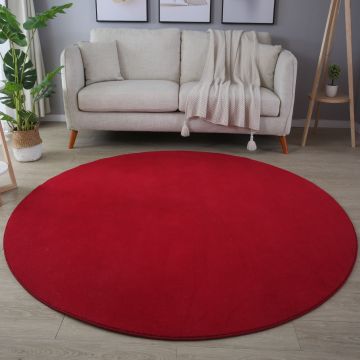 Sky vloerkleed laagpolig rond Ø 160cm rood