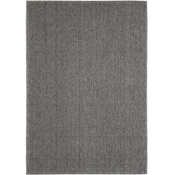Loom vloerkleed laagpolig rond Ø 120cm grijs