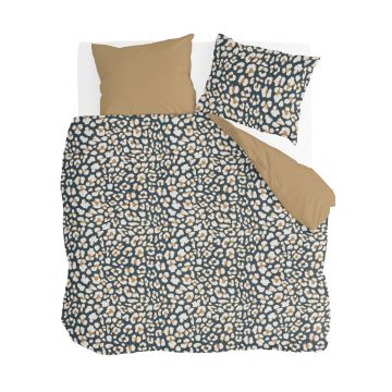Lazy Leopard dekbedovertrek 240x220cm okergeel