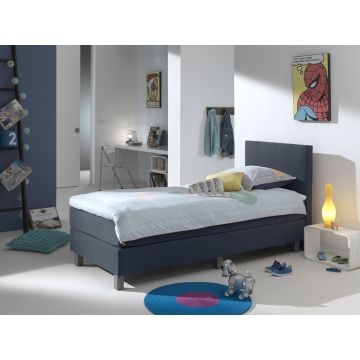 Kinderboxspring 90x200cm donkerblauw