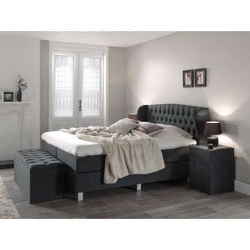 Nice Comfort vlakke boxspring 140x200cm antraciet